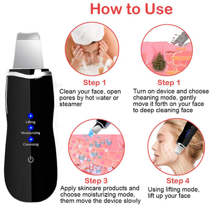 Ultrasonic Skin Scrubber and Blackhead Remover