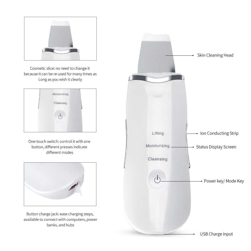 Ultrasonic Skin Scrubber and Blackhead Remover